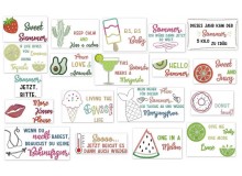 Stickdatei - Sweet Summer Sprüche